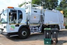 Dorset Waste Partnership vehicle and bins